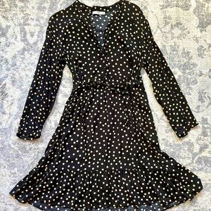 Long sleeved polka dot dress